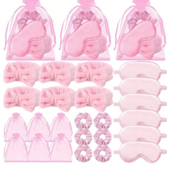 Pink Sleep Mask and Headband Set - Picture 2 of 2